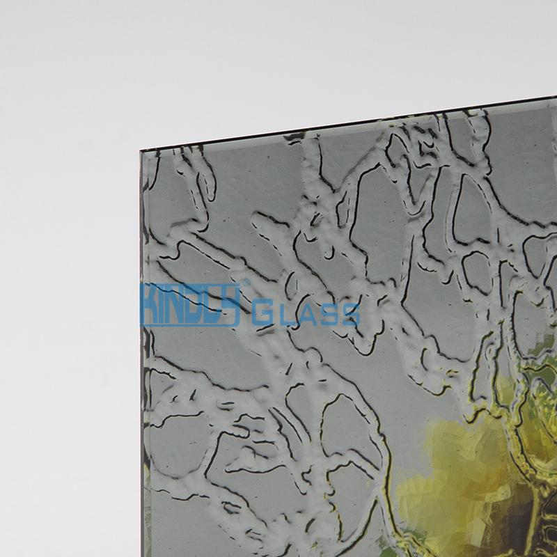 Grey Map Patterned Glass